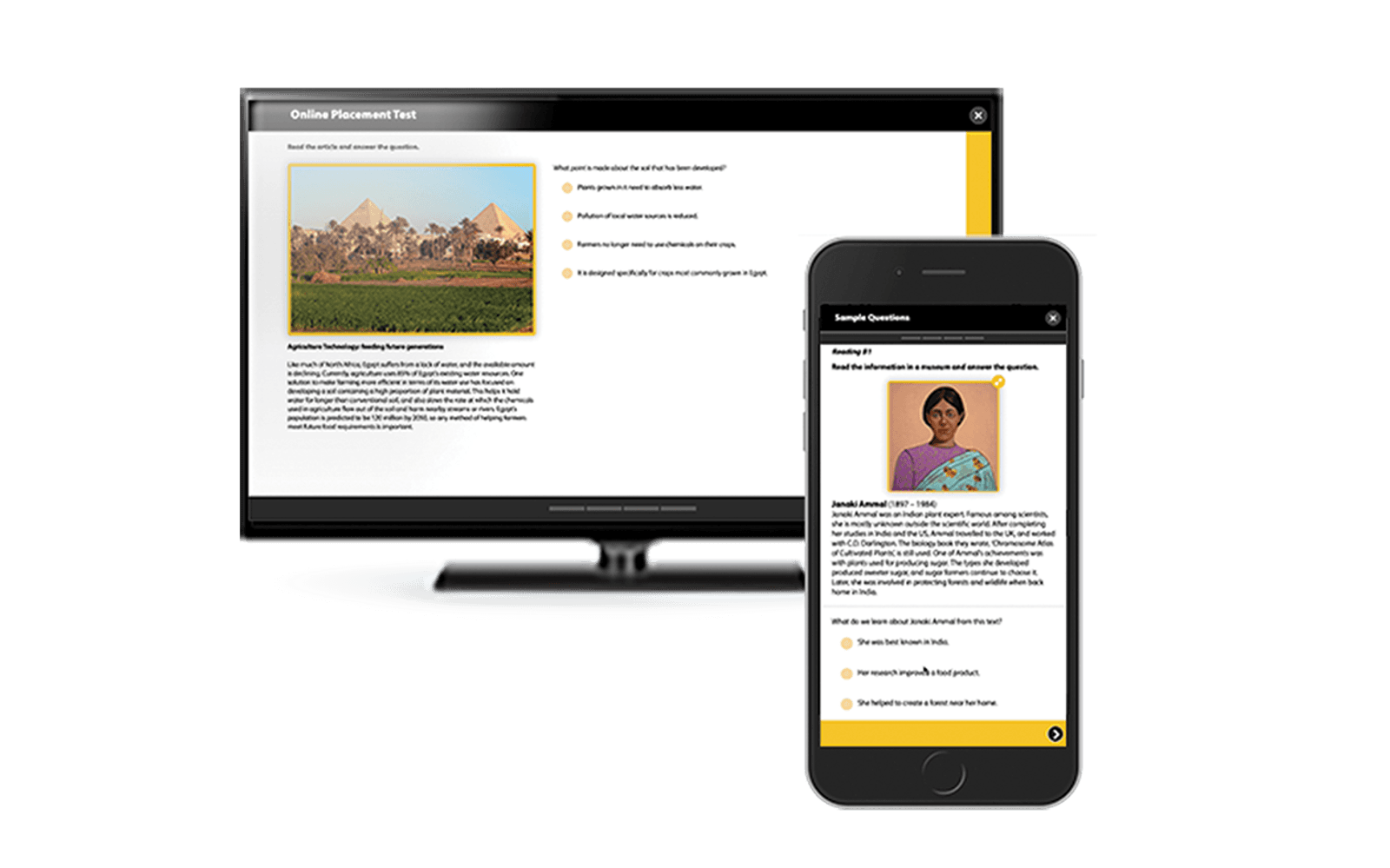 National Geographic Learning Online Placement device collage