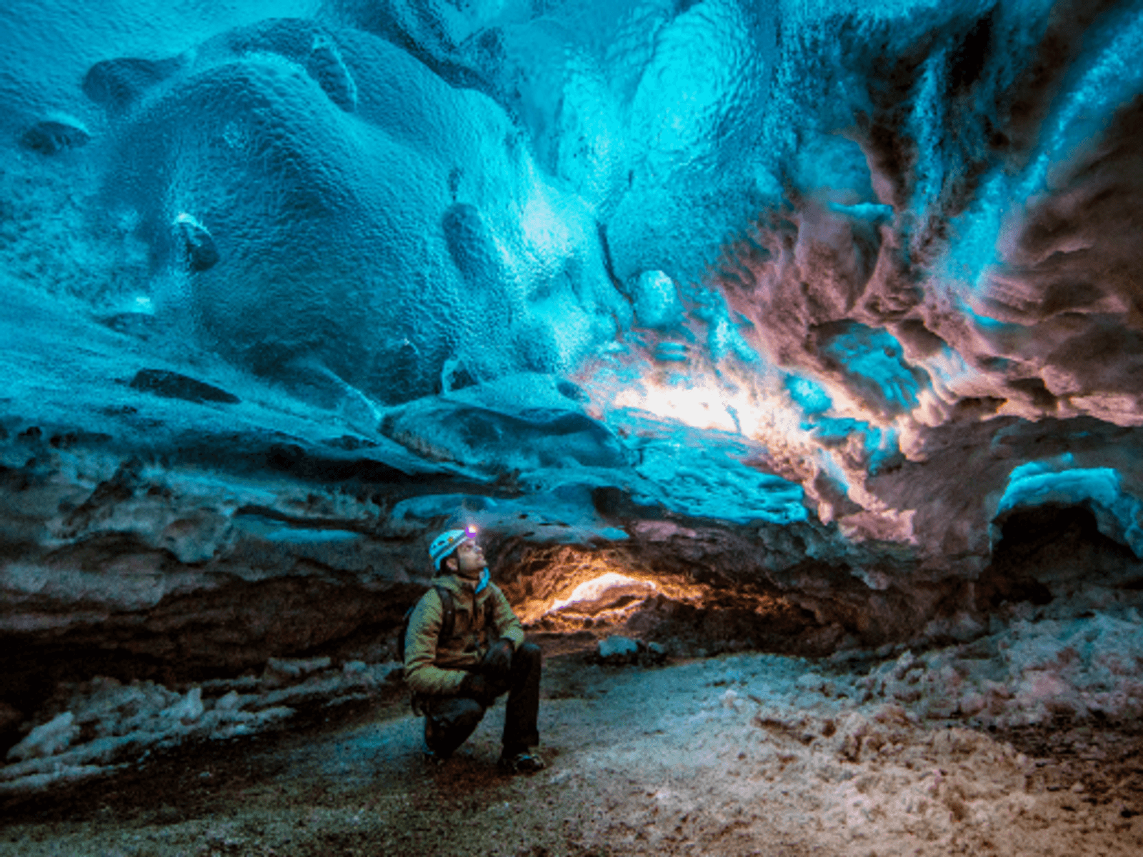 Explorer in Cave