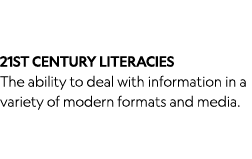 21ST CENTURY LITERACIES The ability to deal with information in a variety of modern formats and media 