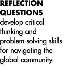 Reflection QUESTIONS develop critical thinking and problem-solving skills for navigating the global community 